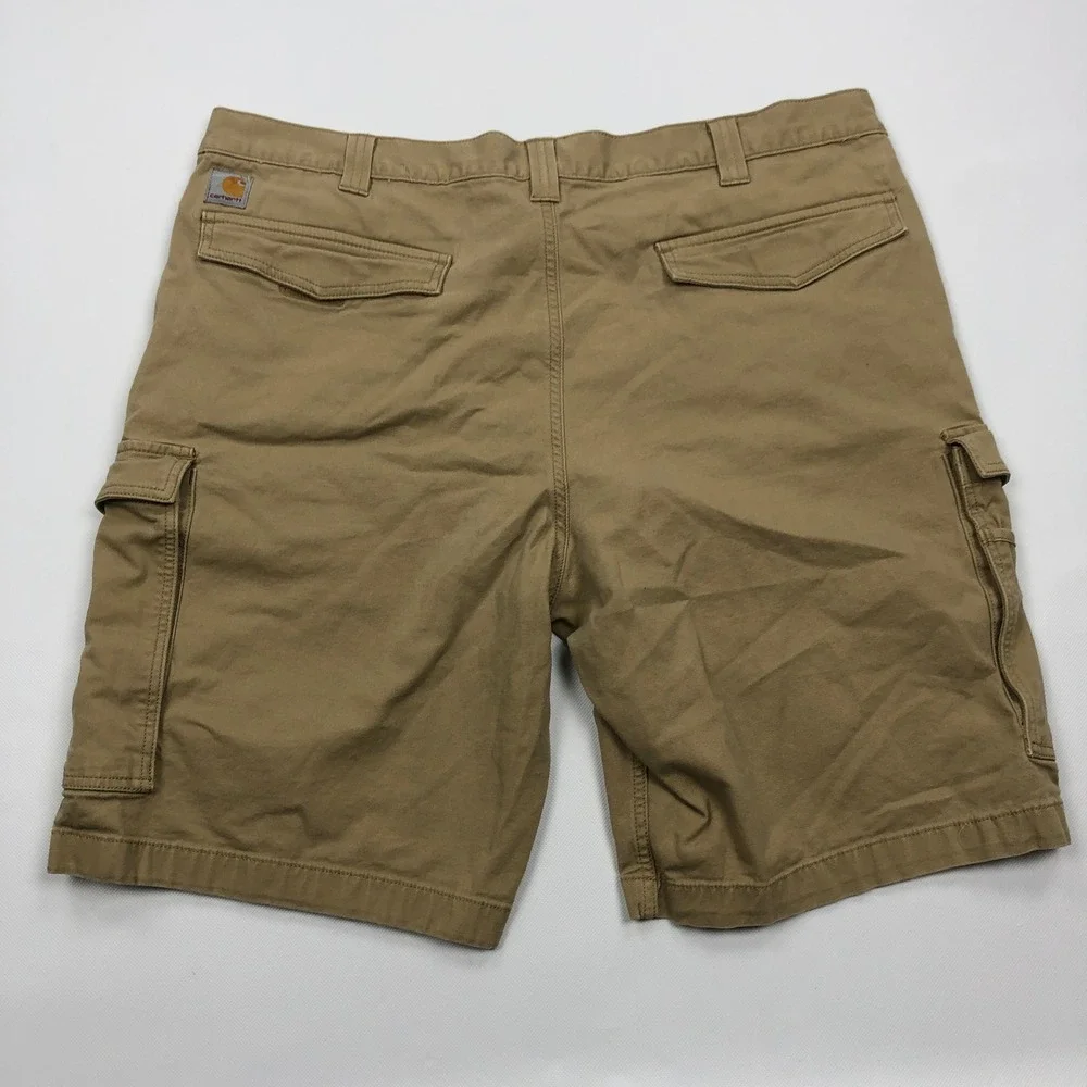 Carhartt Rugged Flex Cargo Shorts Mens 42 Tan Khaki Relaxed Fit BS3542-M